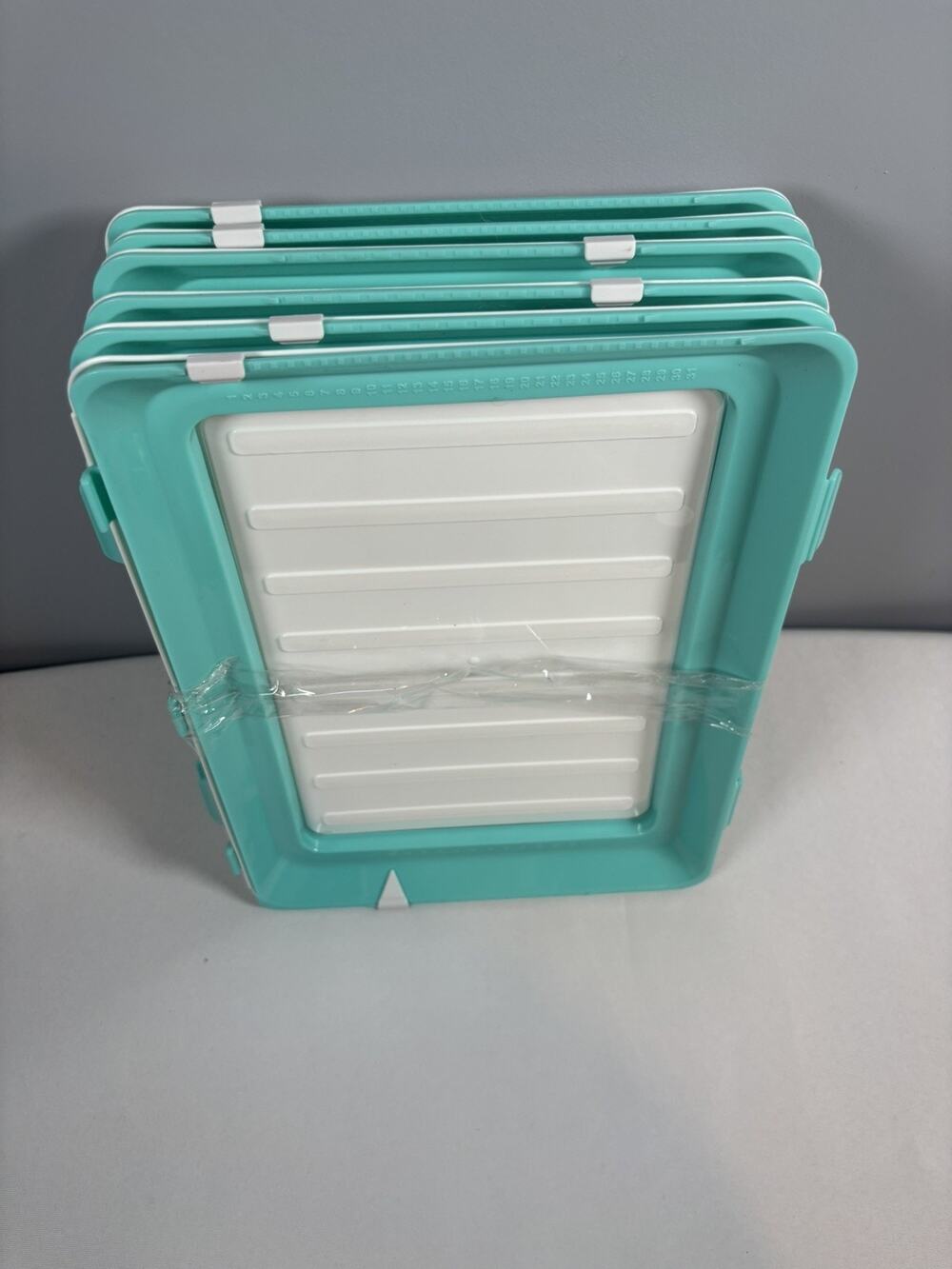 Set 6 Skinny Stacks XL BPA Free Fresh Food Storage Trays In New Condition